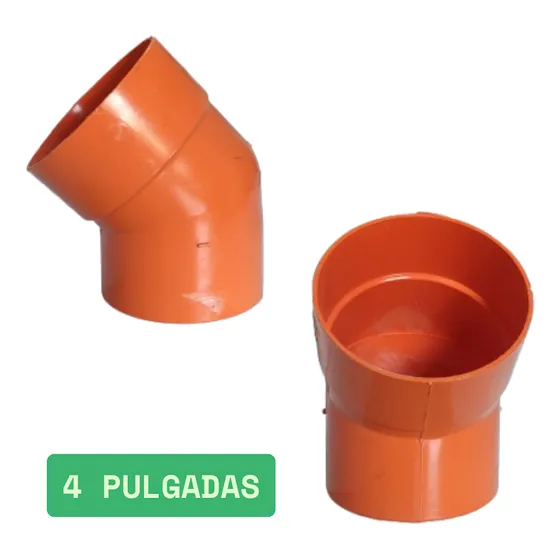 Codo 45 Grados Pvc Reforzado 4 Pulgadas (110mm)