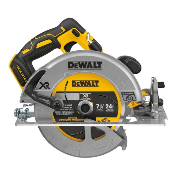 Sierra circular eléctrica inalámbrica DeWalt DCS570B 184mm 900W amarilla 20V