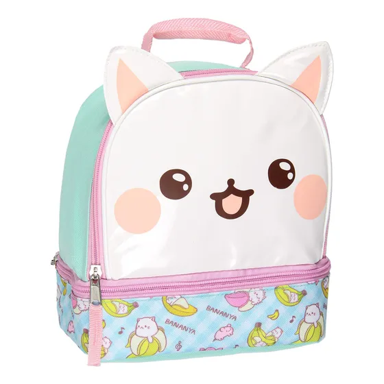 Bananya Almuerzo Tote 3d Carácter Doble Compartimento Jmzn5