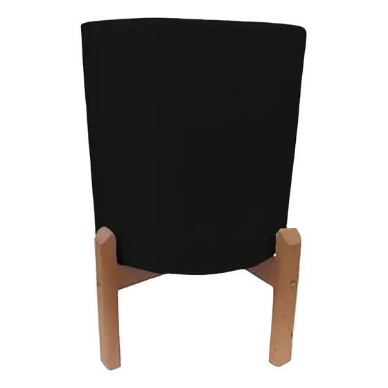 Maceta Jardinera Cilindro 35x35 Con Base De Madera 1pz