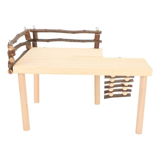 Plazo De Hámster De Troncos De Madera Con La Escalera De La Plazo De Hámster De Troncos De Madera Con La Escalera De La