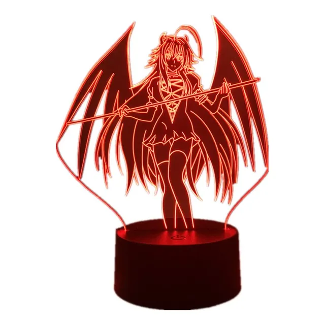 Anime High School Dxd Ria Gremory Lampara Ilusion Optica Led