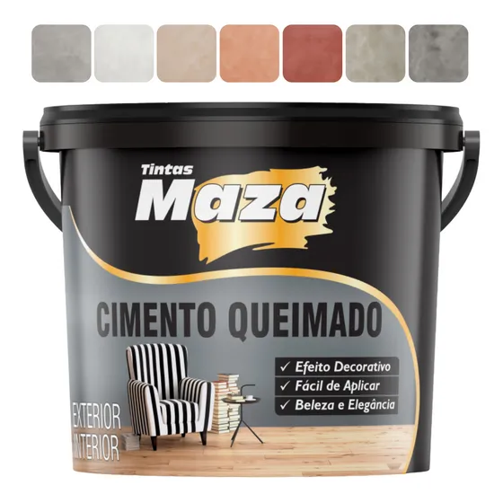 Massa Efeito Cimento Queimado Cores 23kg Cor Camurça