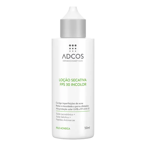 Adcos Acne Solution Loção Secativa Incolor Fps30 50ml