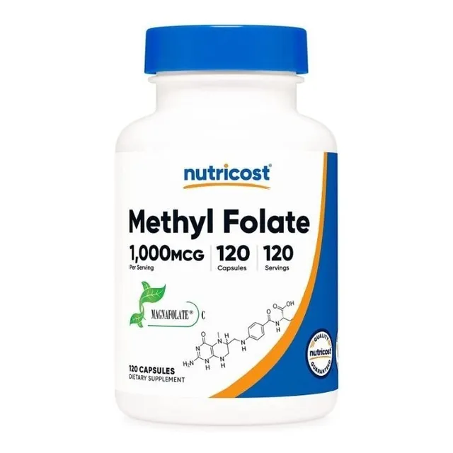 Original Nutricost Methyl Folate Metil Folato 1000mcg 120cap
