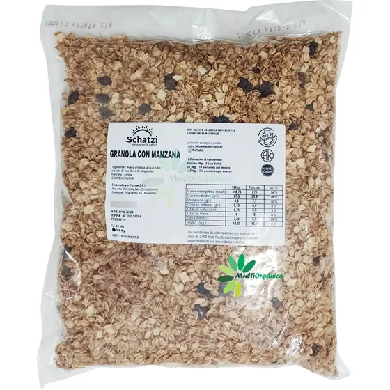 Granola Orgánica X 1,5 Kg Schatzi Sin Aceite Y Sal Agregados