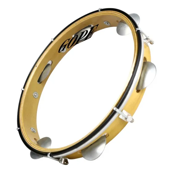 Pandeiro Profissional Gope PG632PEC 11 Pol. Madeira Cristal Natural