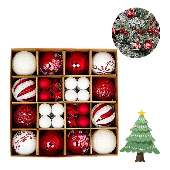 Juego De Decoración De Bolas De Navidad Irrompibles De 44 Pi