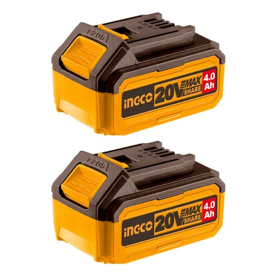 Set Bateria Ion Litio 20v 2pcs Multiherramientas 4,0ah Ingco