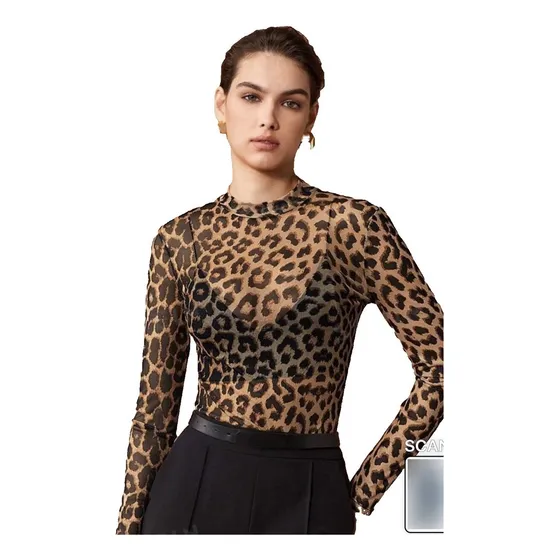 Blusa De Dama Body De Mujer Body De Animal Print