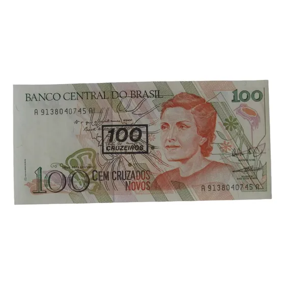 C211: Bela Cédula De 100 Cruzeiros  1990 - Fe