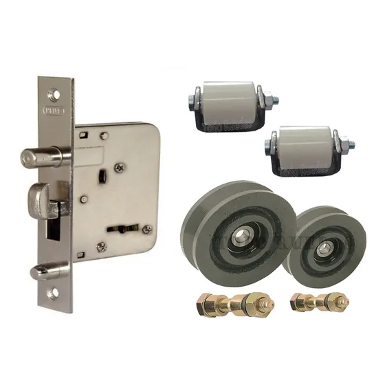 Kit Ruedas 45mm Porton Corredizo Cerradura Prive Rodillos