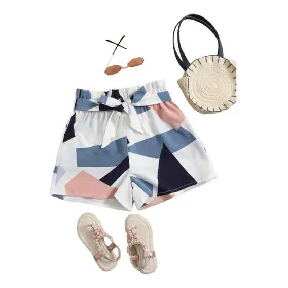 Conjunto Ropa Shein Parar Niñas Short Estampado 8200