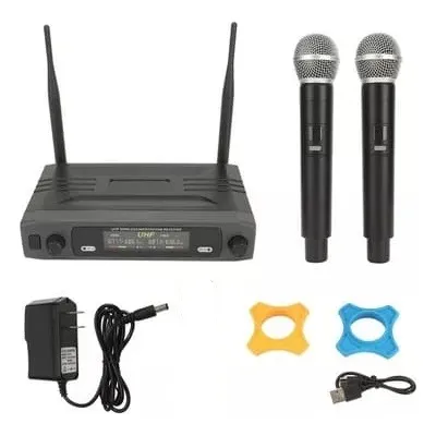 Kit Karaoke Microfono Inalambrico Par Recargable Profesional