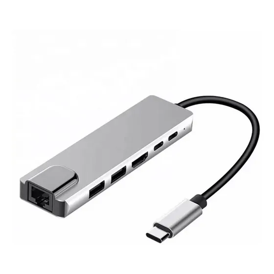Adaptador Tipo-c Dock Thunderbolt3 Usb C Hdmi Rj45 Completo