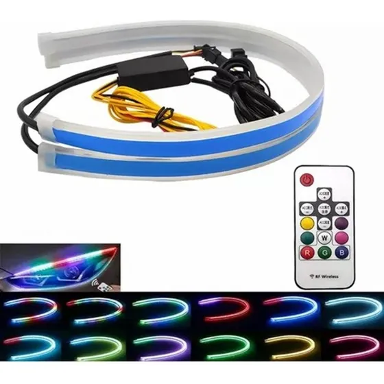 Tira Luz Drl Direccional Secuencial Fluyendo Rgb Auto 60cm