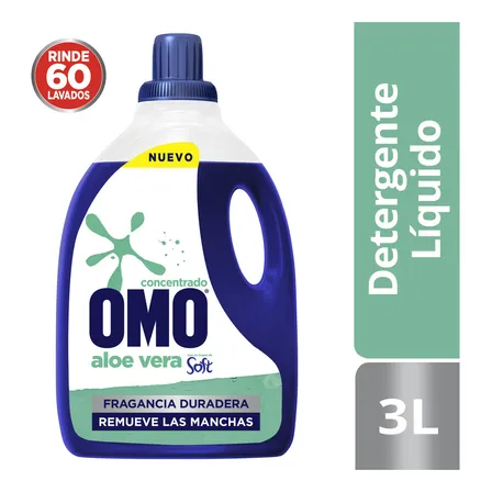 Detergente Líquido Soft Aloe Vera 3 Litros Omo