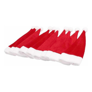 12 Gorros Navideños Santa Claus Rojo Posadas Navidad Mayoreo 12 Gorros Navideños Santa Claus Rojo Posadas Navidad Mayoreo