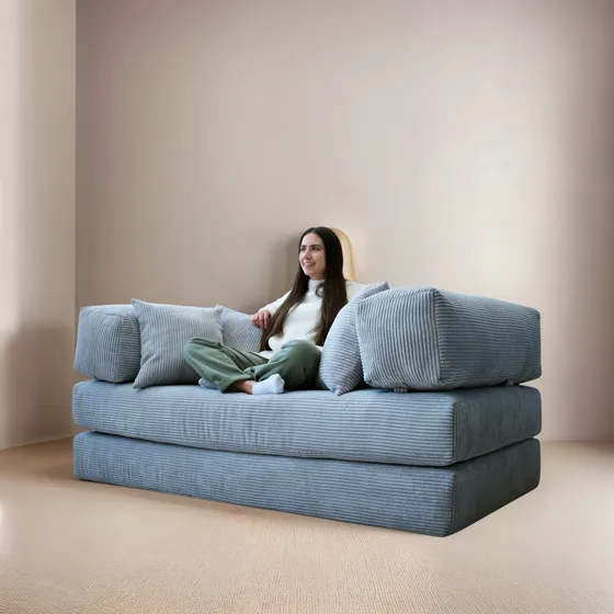 Sofá Cama Nami Agusto Sillón Dos Plazas Plegable Futon
