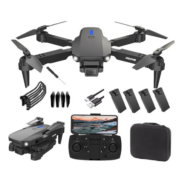 Mini Dron Profesional Con Doble Cámara Y 4 Baterías