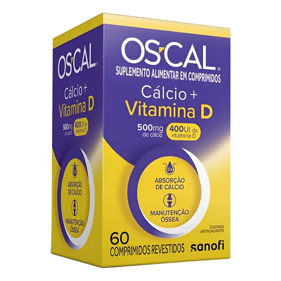 Oscal D Sanofi 60 Comprimidos 500mg+400ui