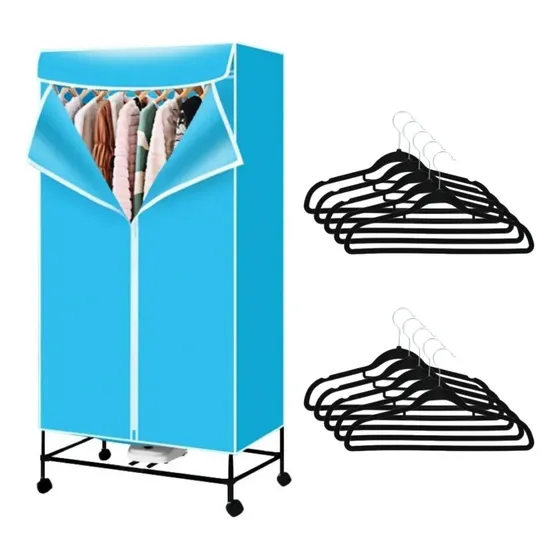 Secador De Ropa De Pie De Bolsa 1000w + 10 Perchas