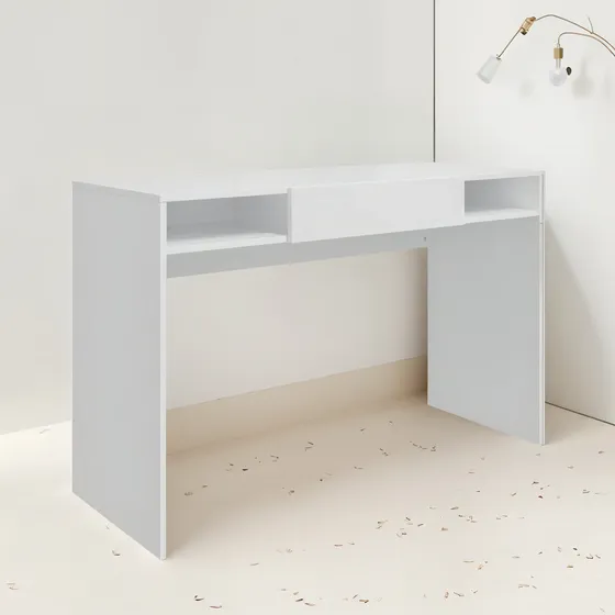 Escrivaninha Branca 100% Mdf Com Gaveta Àpila Rimo