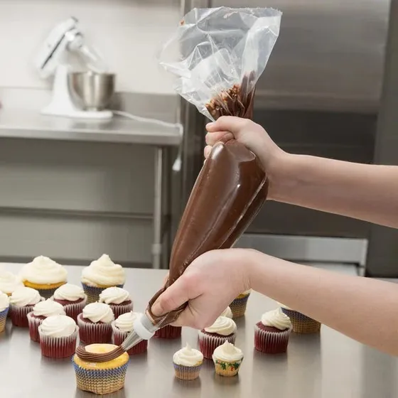 Bolsas De Repostería Desechables Transparentes 21 -100/rollo