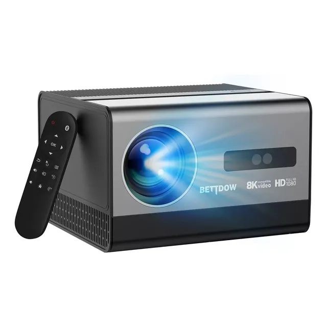 Mini Projetor 17000lm 1080p 4k Full Hd Para Android 12 Wifi Cor Cinza-escuro 127/220v