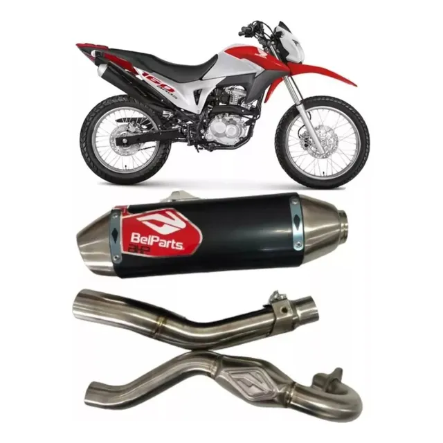 Escapamento Belparts Bros 160 15/24  Bhp Inox Completo