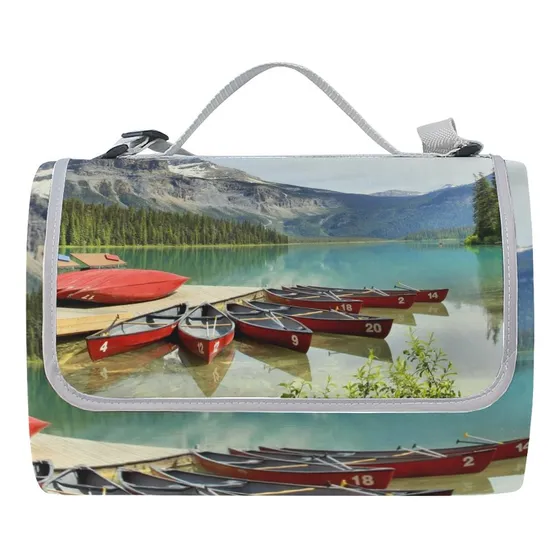 Manta Picnic Paisaje Lago Esmeralda Canadiense Florencia