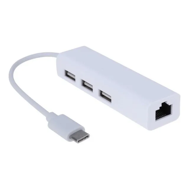Adaptador Usb 3.1 Tipo C A Ethernet + 3 Puertos Usb 2.0