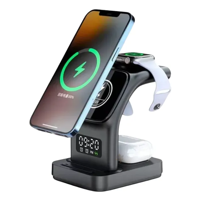Carregador Sem Fio 5 Em 1 Para iPhone Apple Watch AirPods