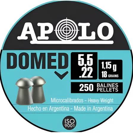 Poston Apolo Lata 1000 Unid-domed-cal.5.5mm Caza. 18 Grains
