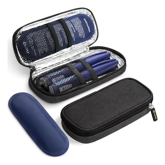 Estuche Termico De Viaje Compacto 19,5x8x3,5 Cm - Negro