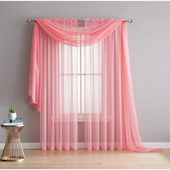 Empire Home Cortina Transparente 216  Largo Para Ventana