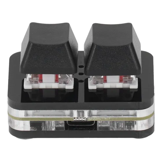 Hyuduo Teclado 2 Interruptor Rojo Mecanico Mini Usb Para