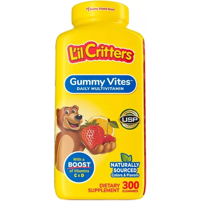 Multivitaminico Diario Niños Lil Critters 300 Gomitas Sabor Surtido