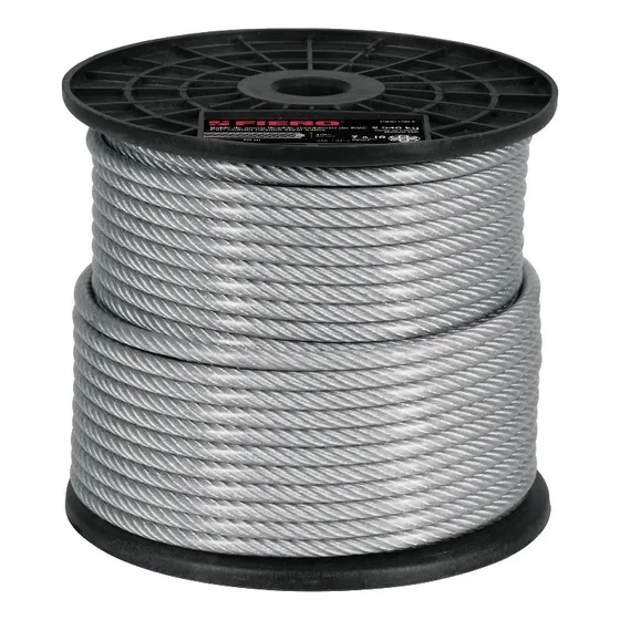 Guaya De Acero Recubrimiento Pvc 6.35mm(1/4 )x 1 Mts Truper