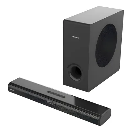 Soundbar Subwoofer Home Theaters 80w 2.1ch Aiwa Aw-sbc800ww Negro 50hz-60hz