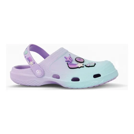 Sandalias Clogs Degrade Heart Celeste Footy Kids Niños