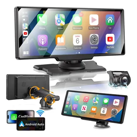 Central Multimídia 10.26 Carplay Android Auto Universal Espelha Espelhamento Bluetooth Preto