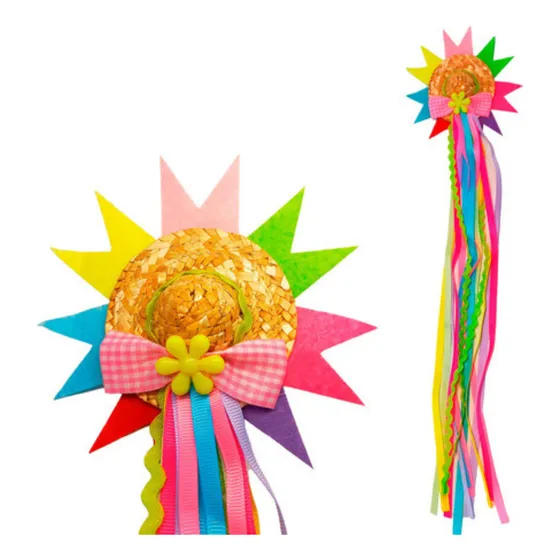 Kit 2 Mini Chapéu Presilha Festa Junina Enfeite Cabelo Par