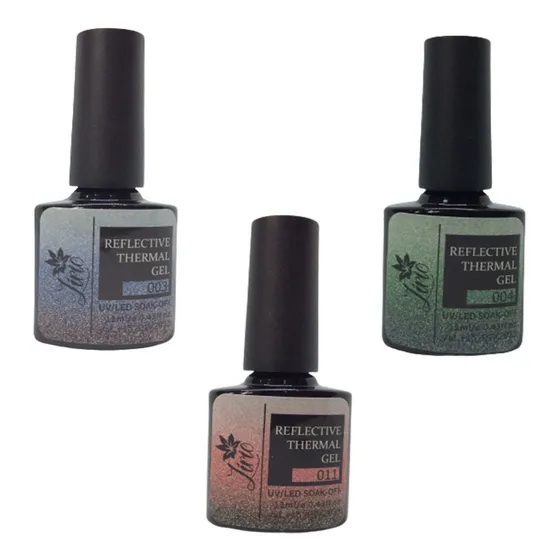 03 Esmalte Em Gel Térmico Muda De Cor Temperatura Brilho Gbm