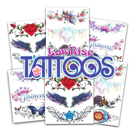 Tatuagens Temporárias Savvi Na Parte Inferior Das Costas Par
