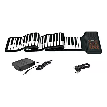 Piano Flexible Enrollable De 88 Teclas Con Pantalla Led