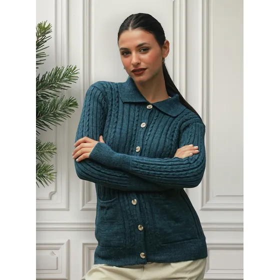 Cárdigan Mauro Sergio Mujer Sweater Clásico Otoño/invierno