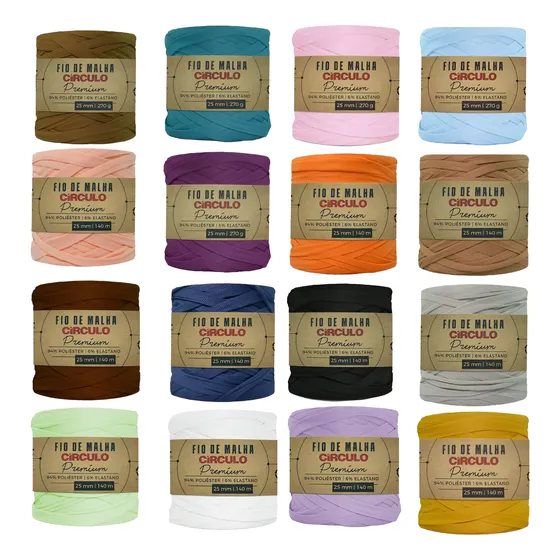 Fio De Malha Premium Circulo 25mm 140m Crochê Artesanato