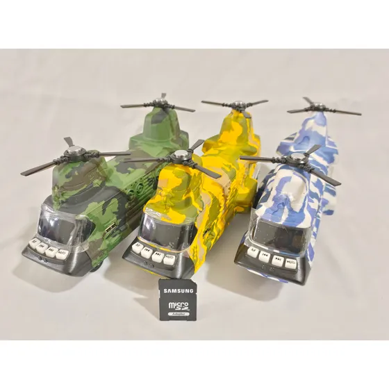 Corneta Reproductor Mp3 Usb Micro Sd Helicoptero Chinook 