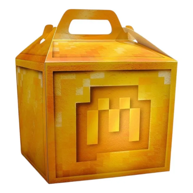 Cajita Combo Mcdonald Minecraft Original Vacía Para Armar